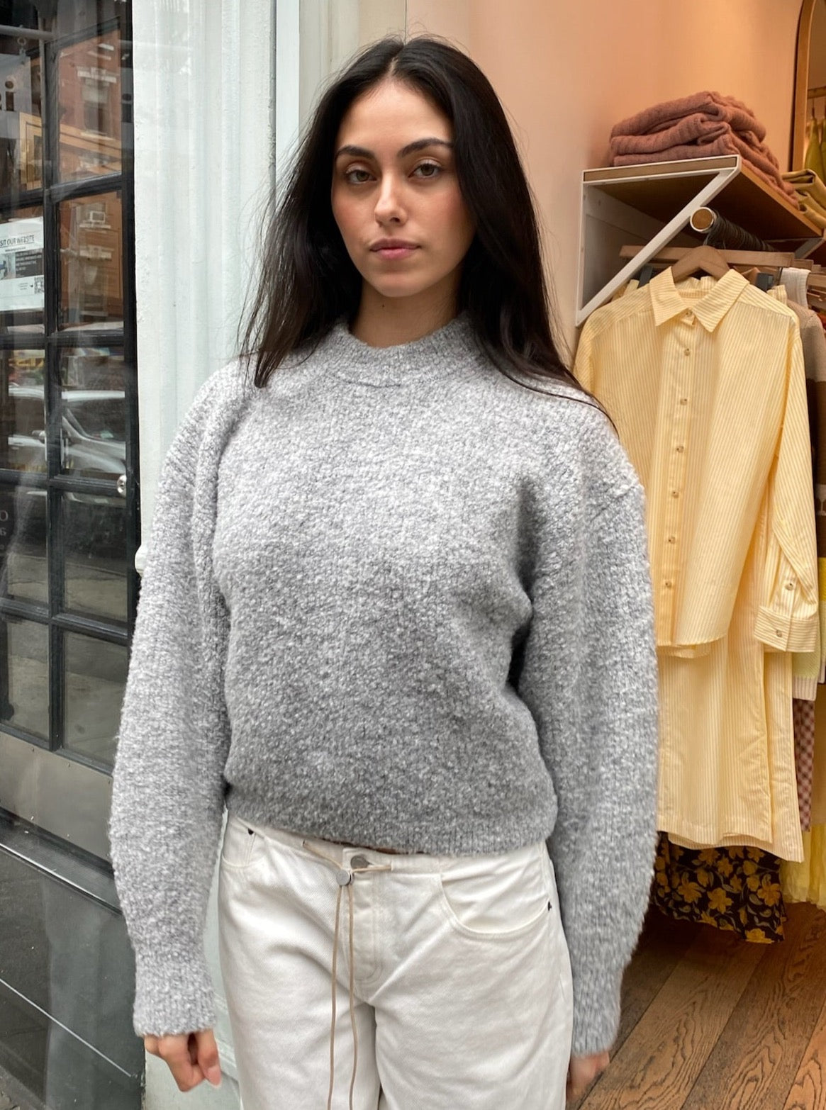 Elise Sweater in Heather Grey