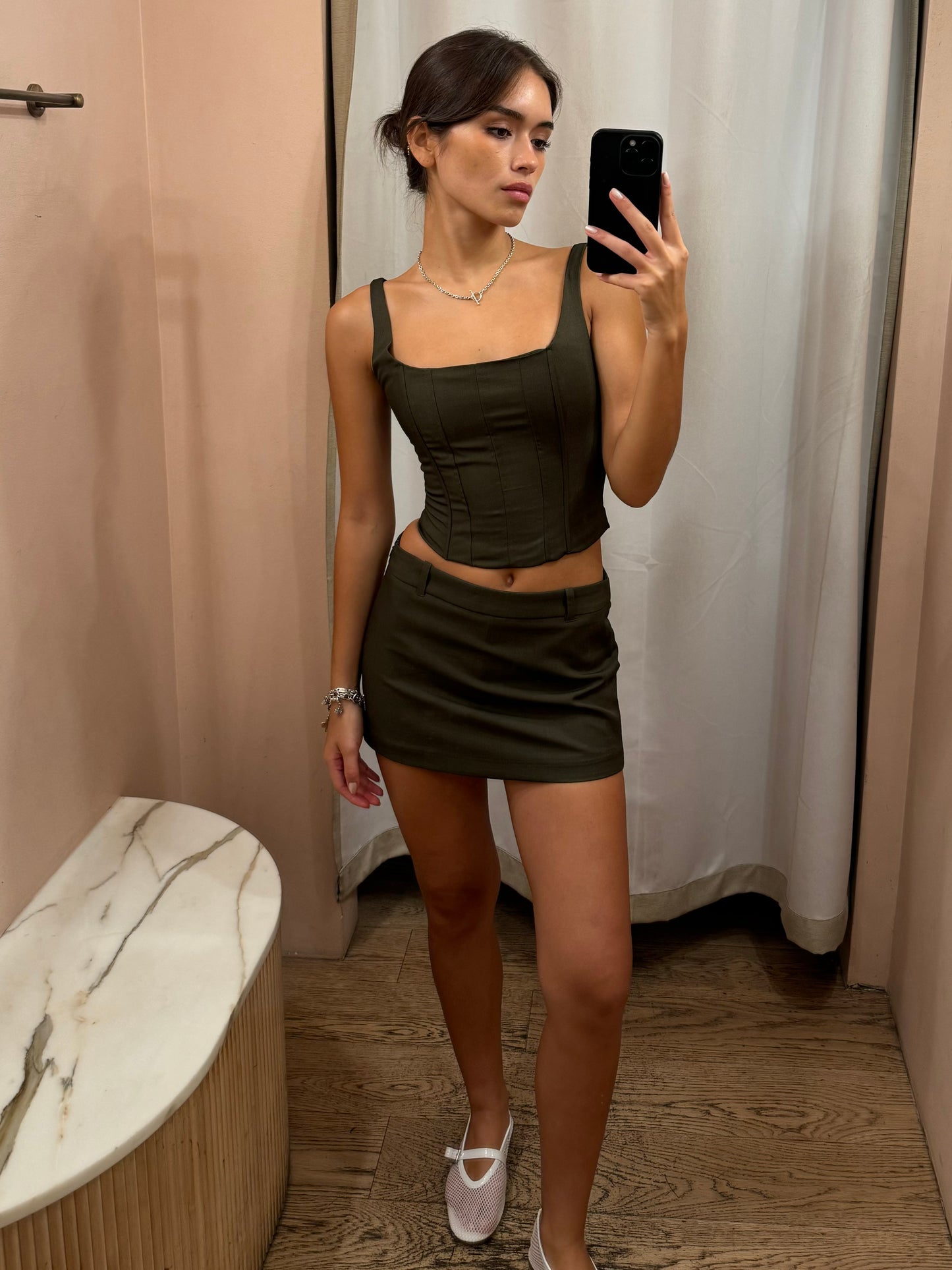 Ariel Skort in Khaki