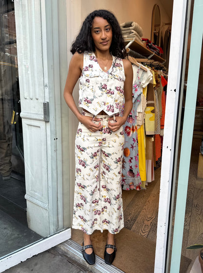 Sailor Pant in Floral Cream