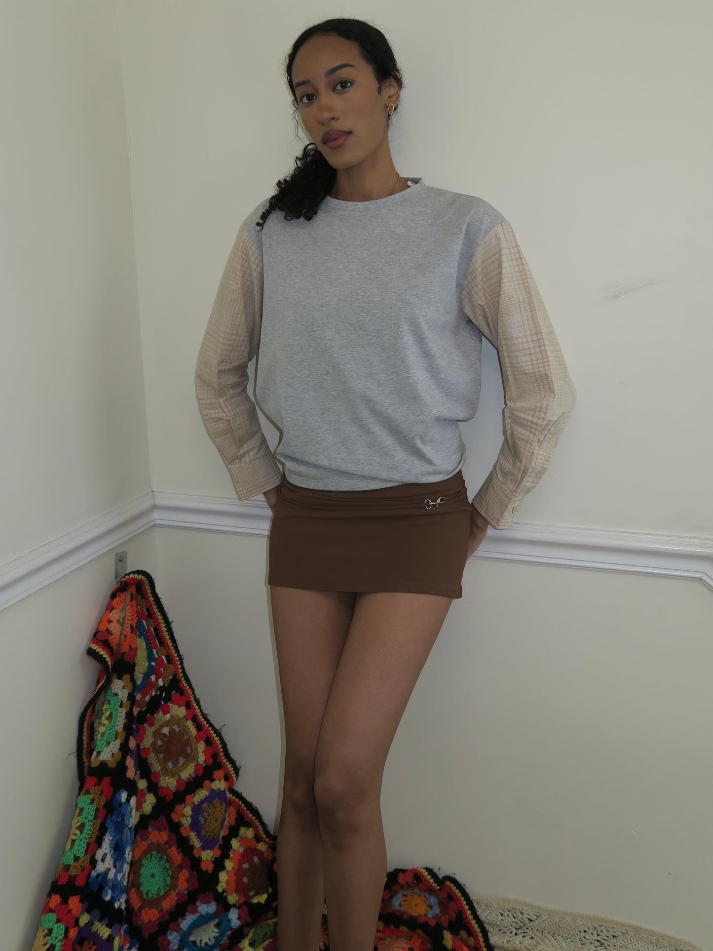 Carolina Mini Skirt in Brown