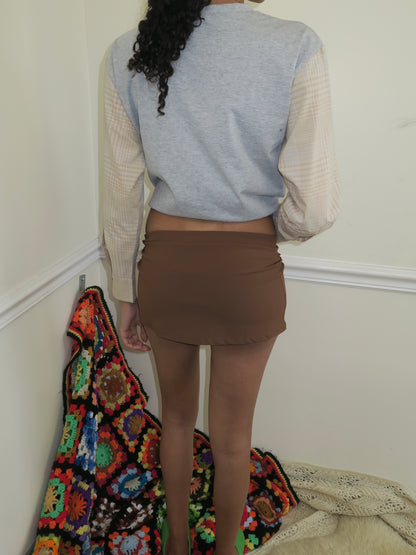 Carolina Mini Skirt in Brown