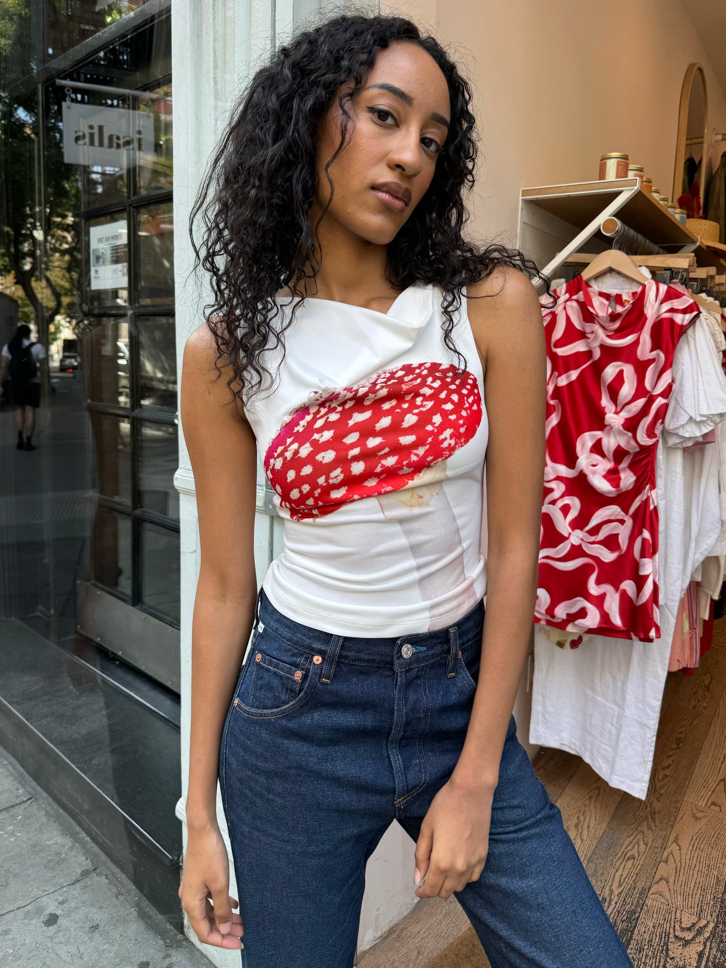 Simone Top in Mushroom