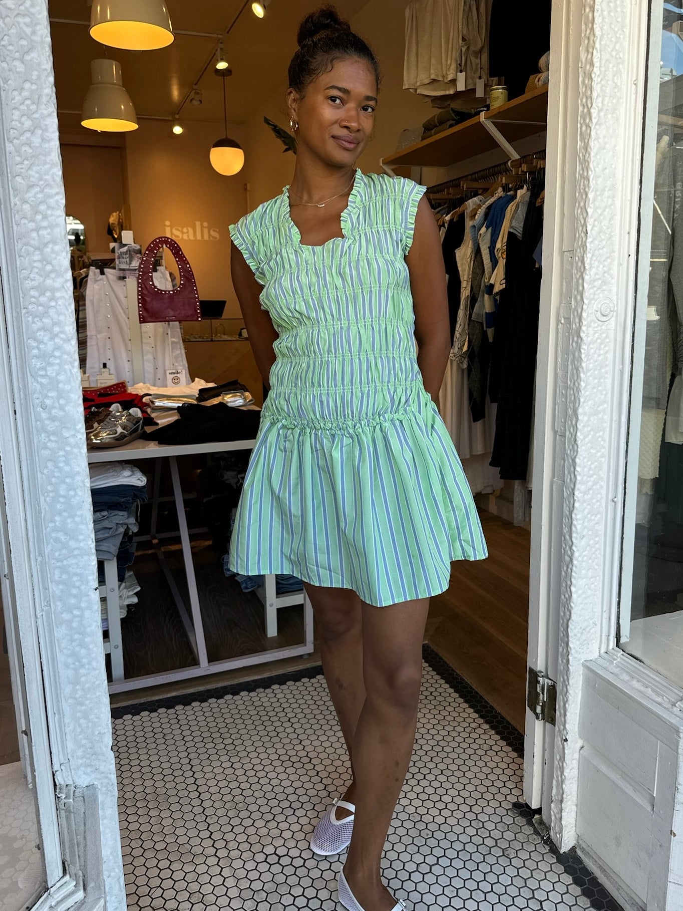 Pismo Pop-Dress in Green