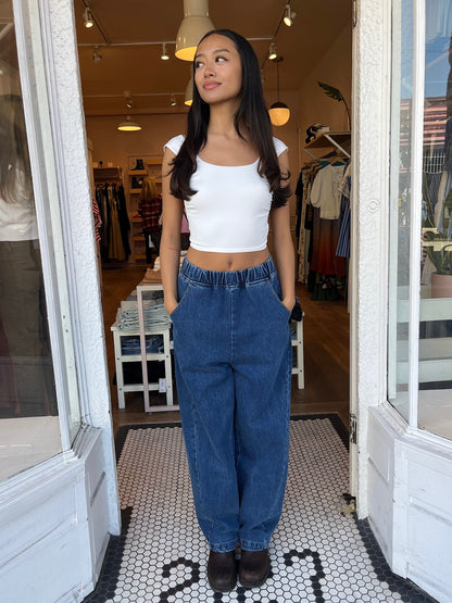 Long Arc Pants in Blue Denim