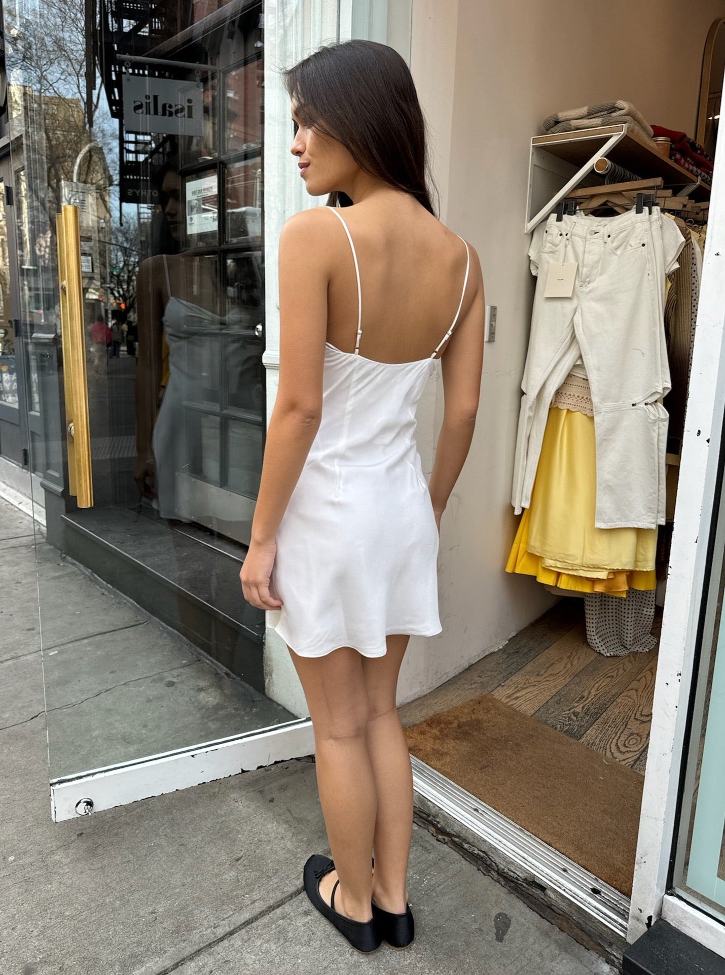 Alina Tank Mini Dress in White