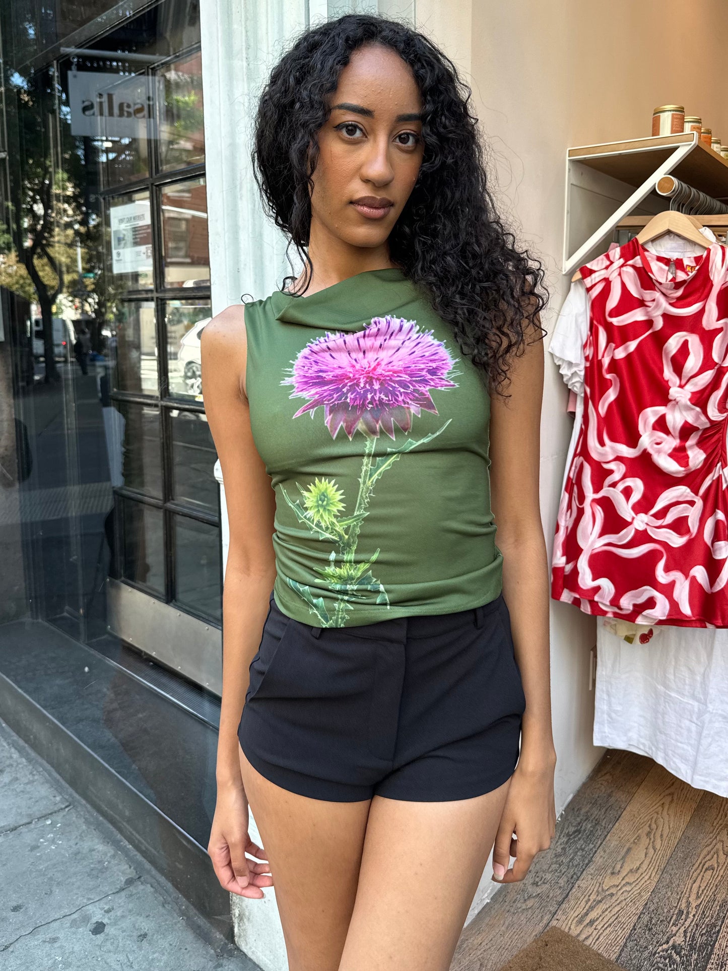 Simone Top in Thistle