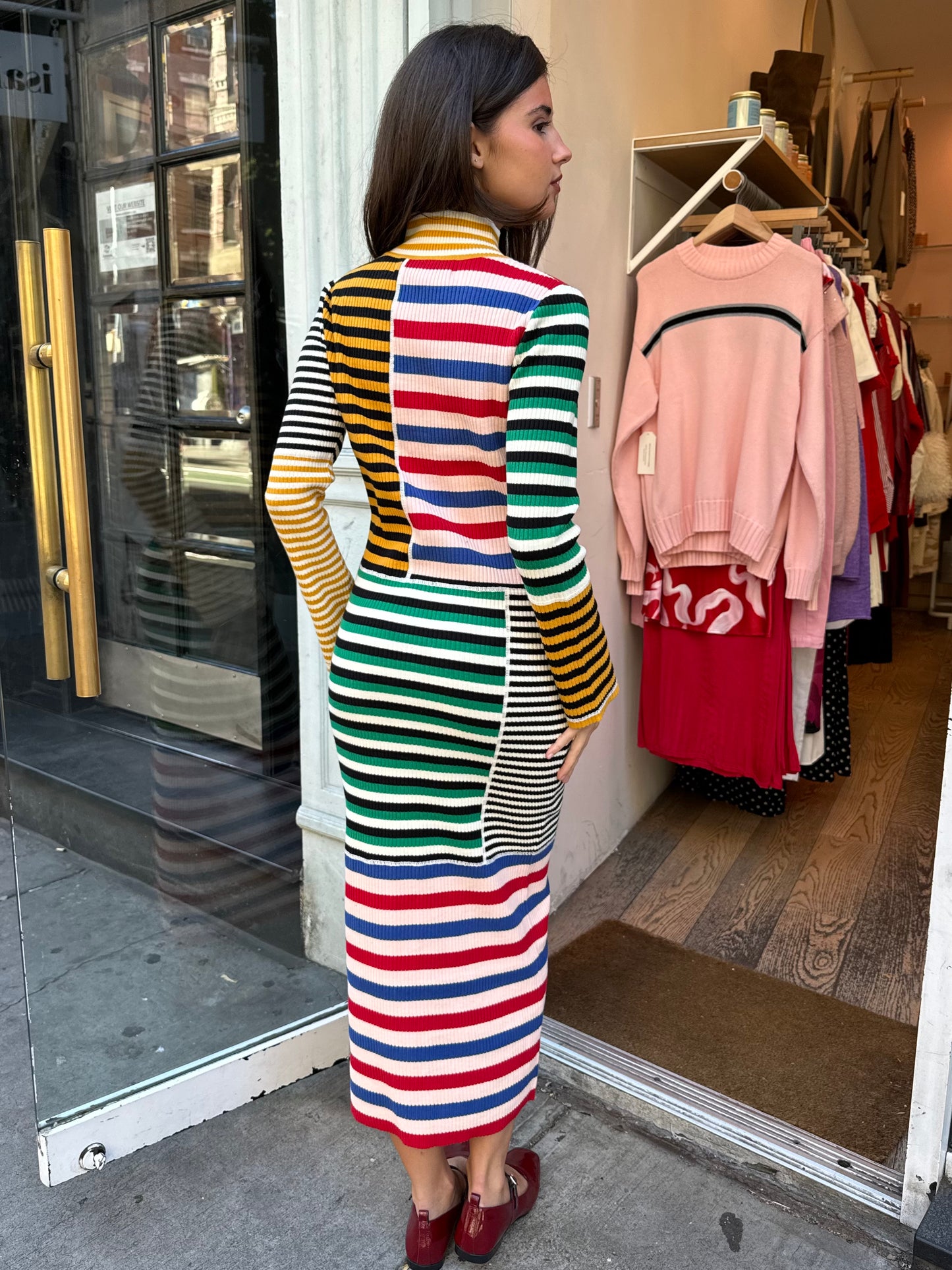 Cecil Dress in Multi Stripe