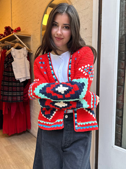 Callen Cardigan in Red