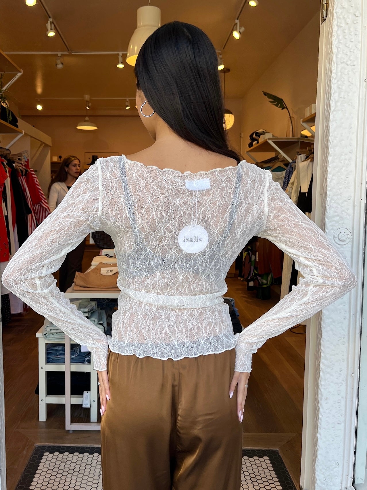 Cyndia Lace Top in Cream