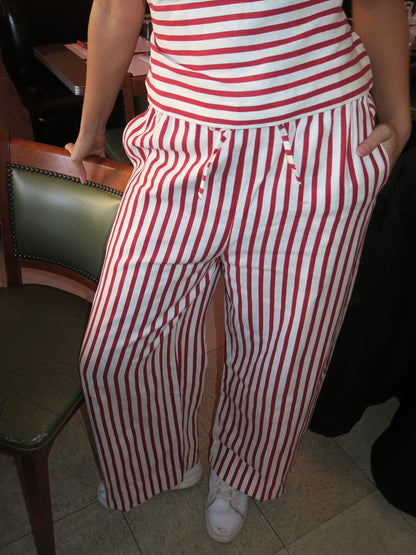 Jones Pant in Breton Stripe Red