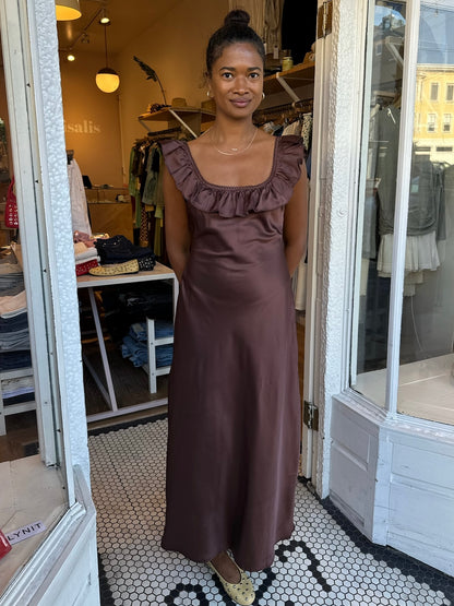 Abigail Maxi Dress in Brown