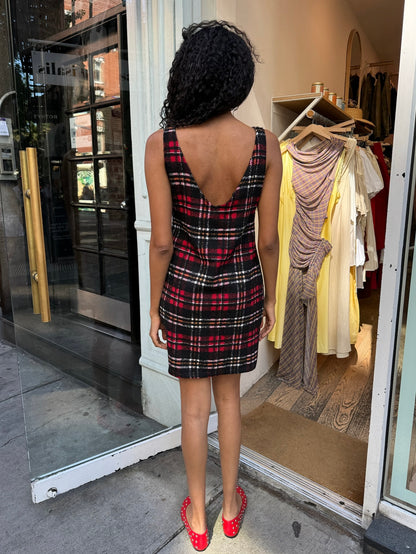 Marion Dress in Red Plaid