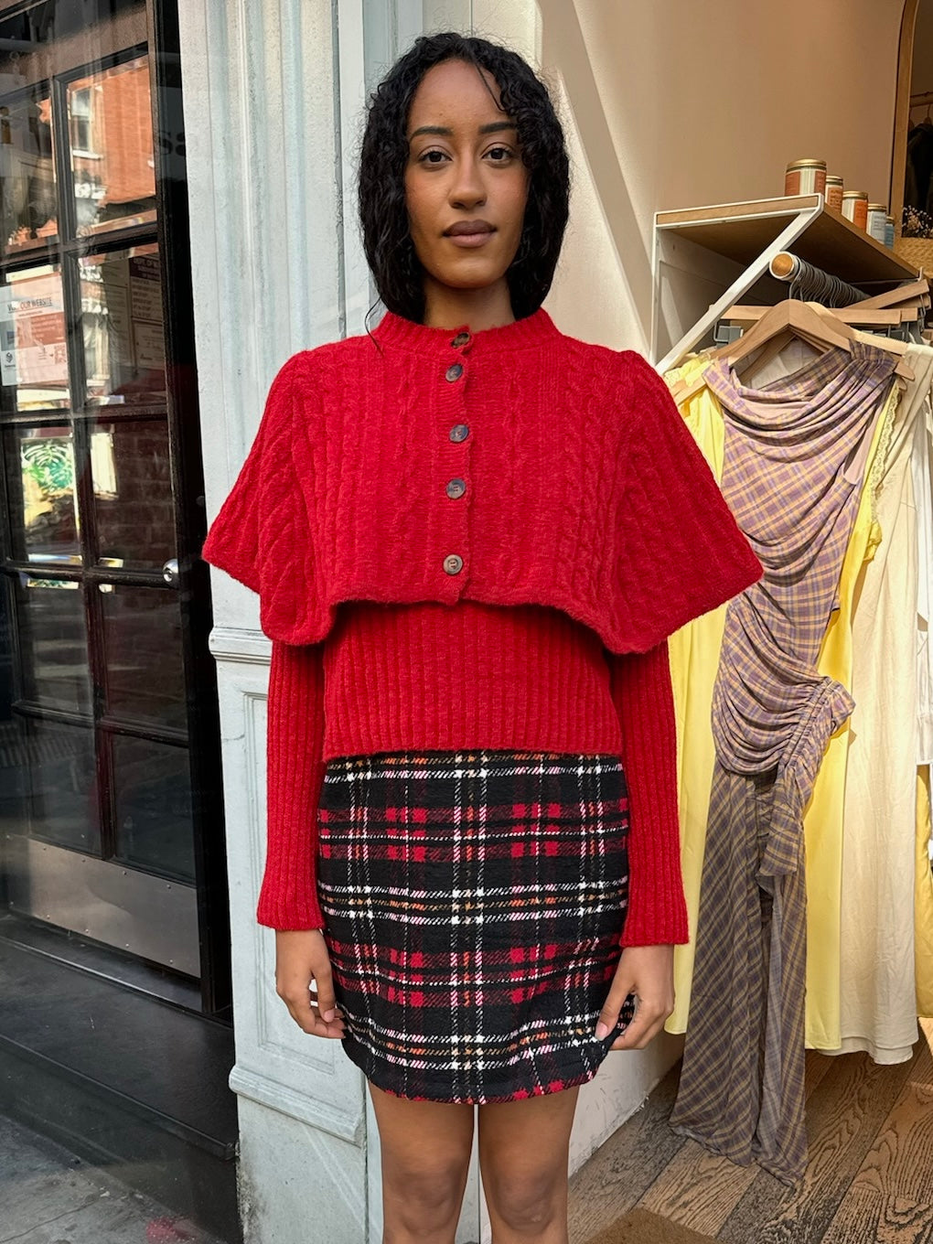 Yanai Knit Top in Red