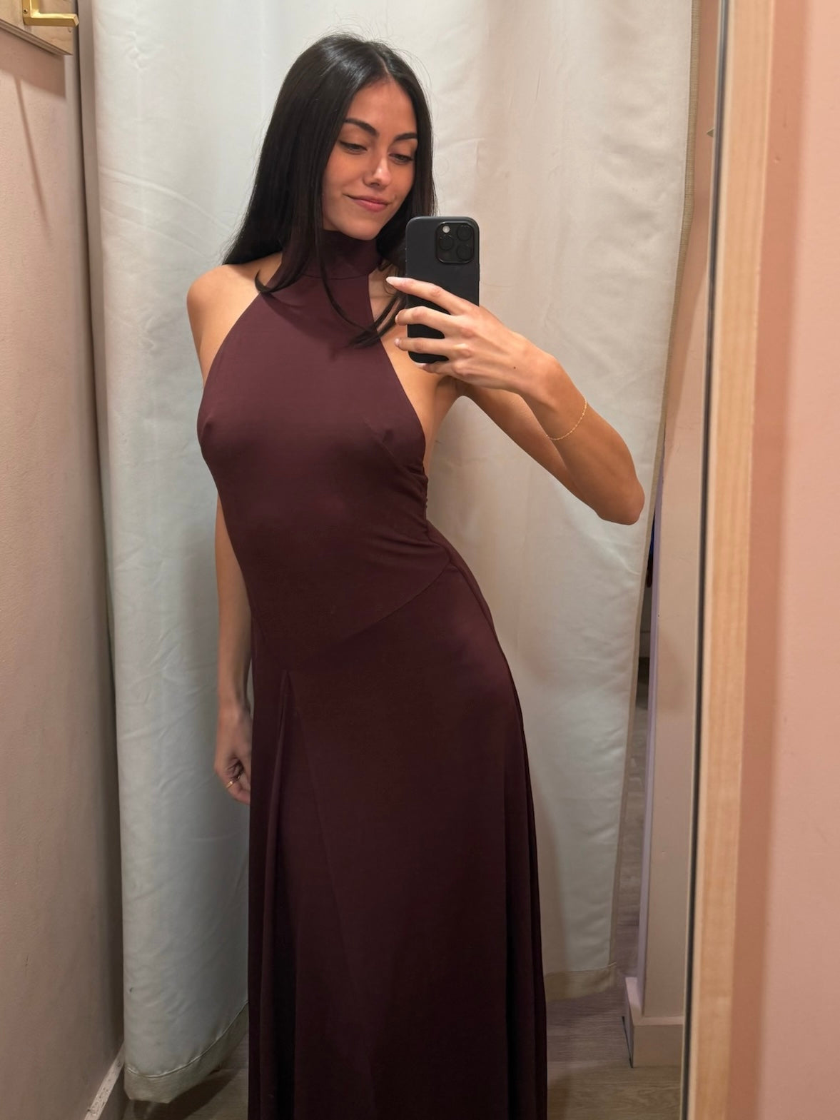 Cassian Racer Dress in Deep Plum