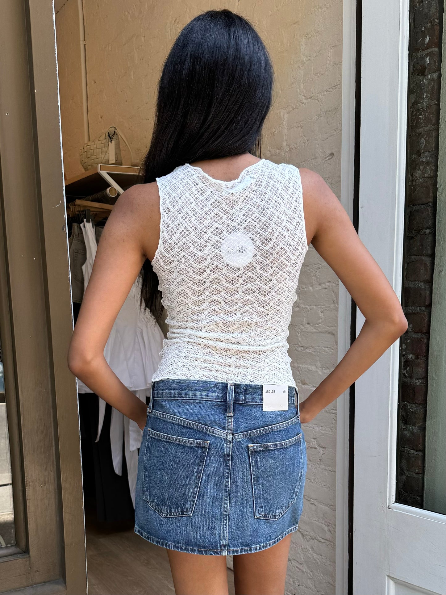 Brooklyn Web Top in White