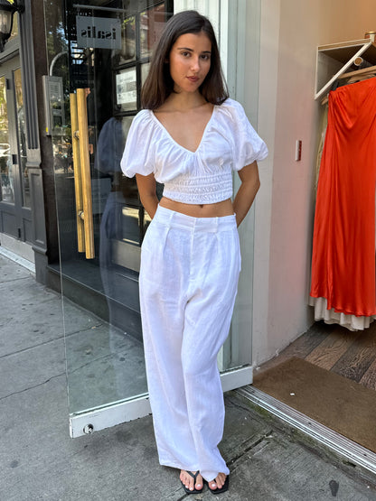 Ida Pant in White