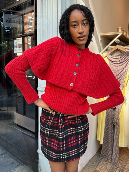 Yanai Knit Top in Red