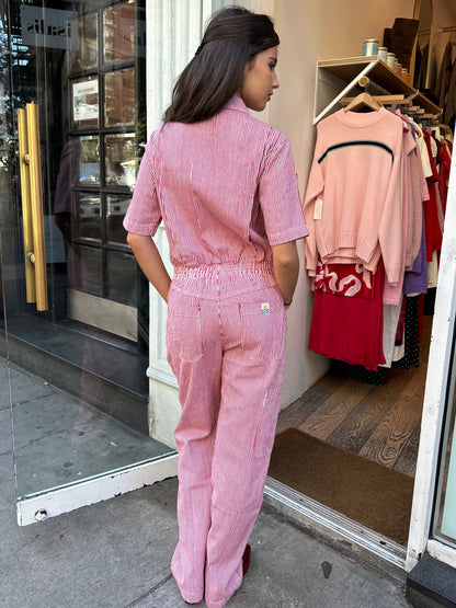 Danny SS Boilersuit in Red Stripe