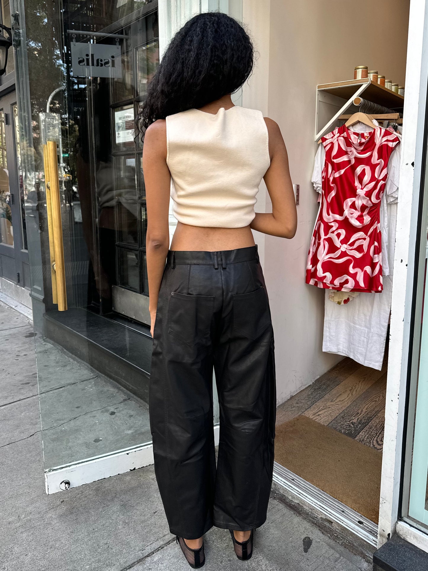 Christine Barrel Pants in Deep Brown