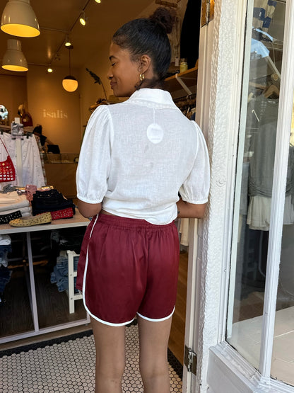 Maple Runner Shorts in Dark Red