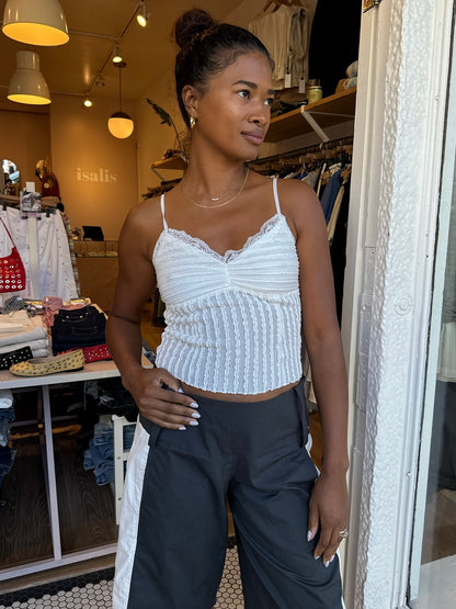 Aloe Lace Tank in Cream