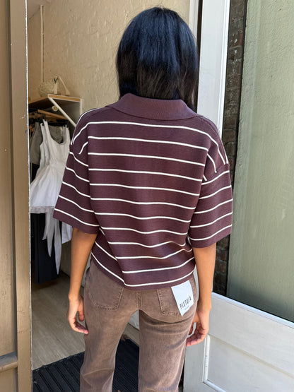 Marlow Top in Mocha Stripe