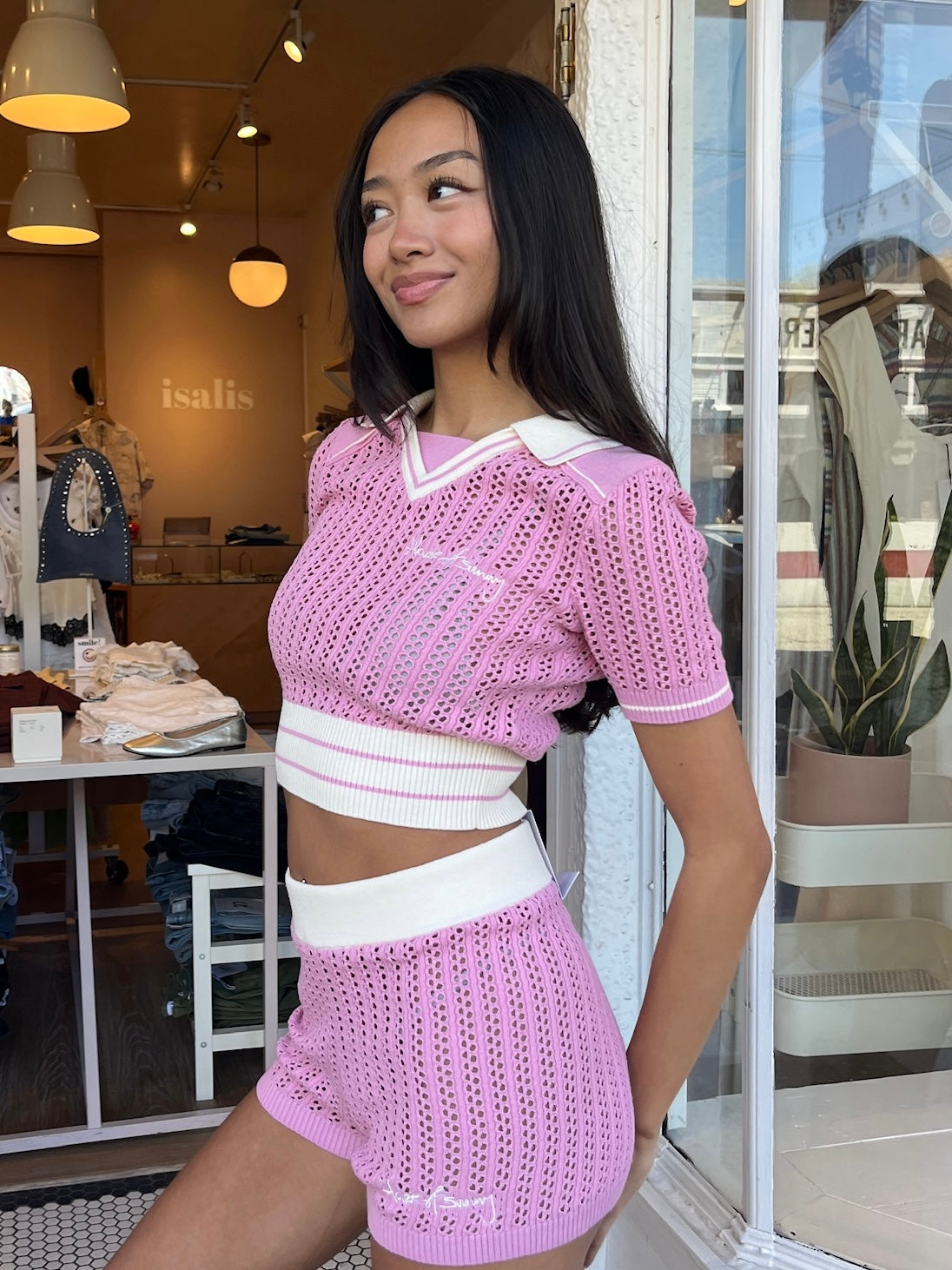 Cup Cropped Sports Top in Blush