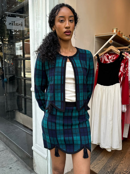 Clara Cardigan in Blackwatch Plaid