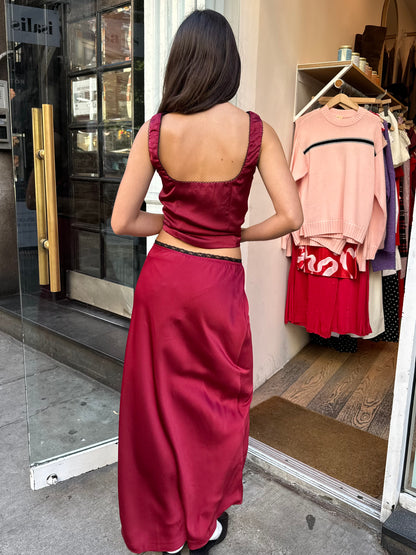 Ravello Skirt in Garnet