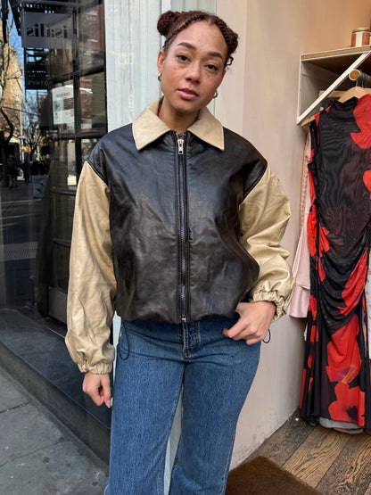 Roxanne Bomber Jacket in Dark Brown