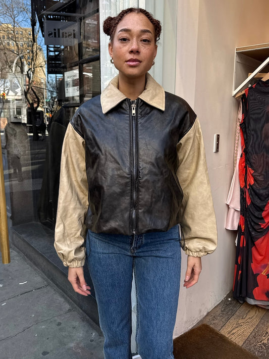 Roxanne Bomber Jacket in Dark Brown