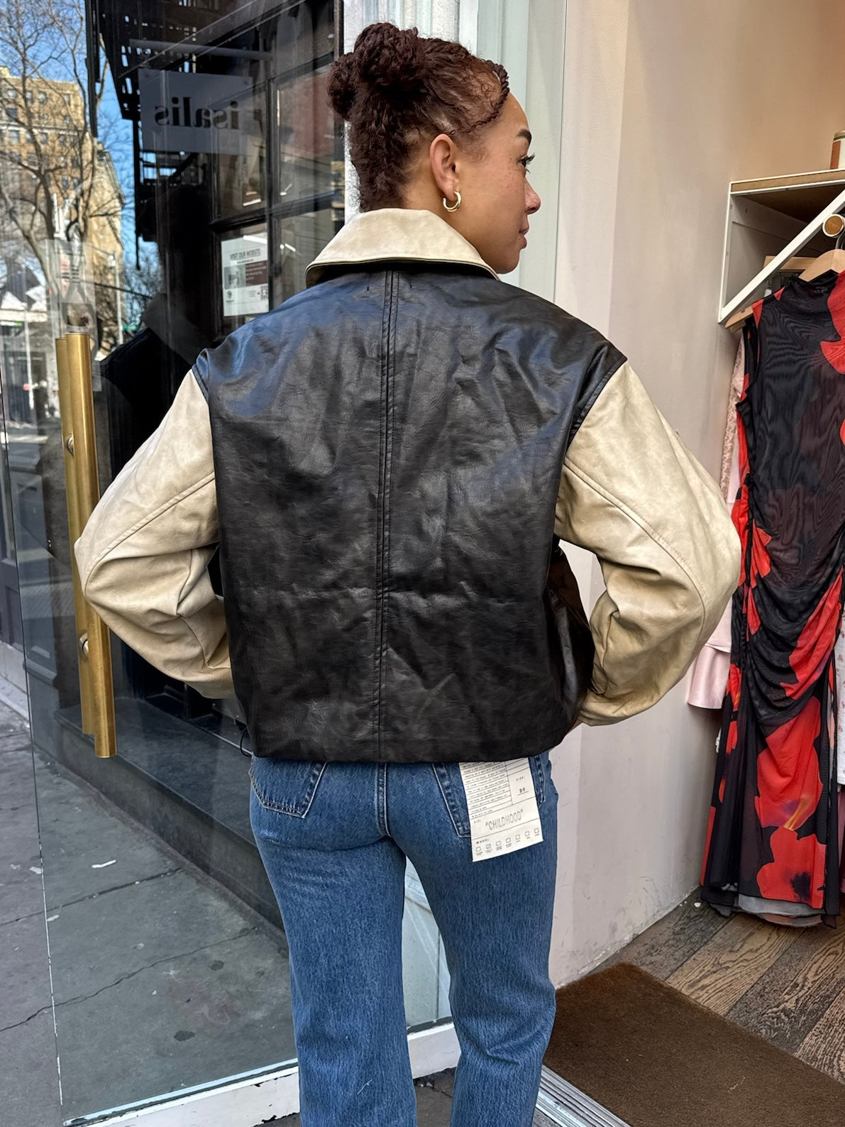 Roxanne Bomber Jacket in Dark Brown