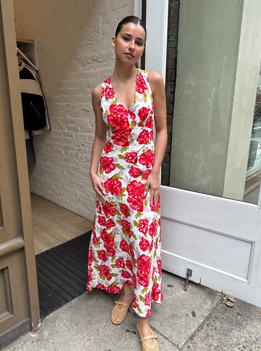 Acacia Maxi Dress in Isadora Floral Red