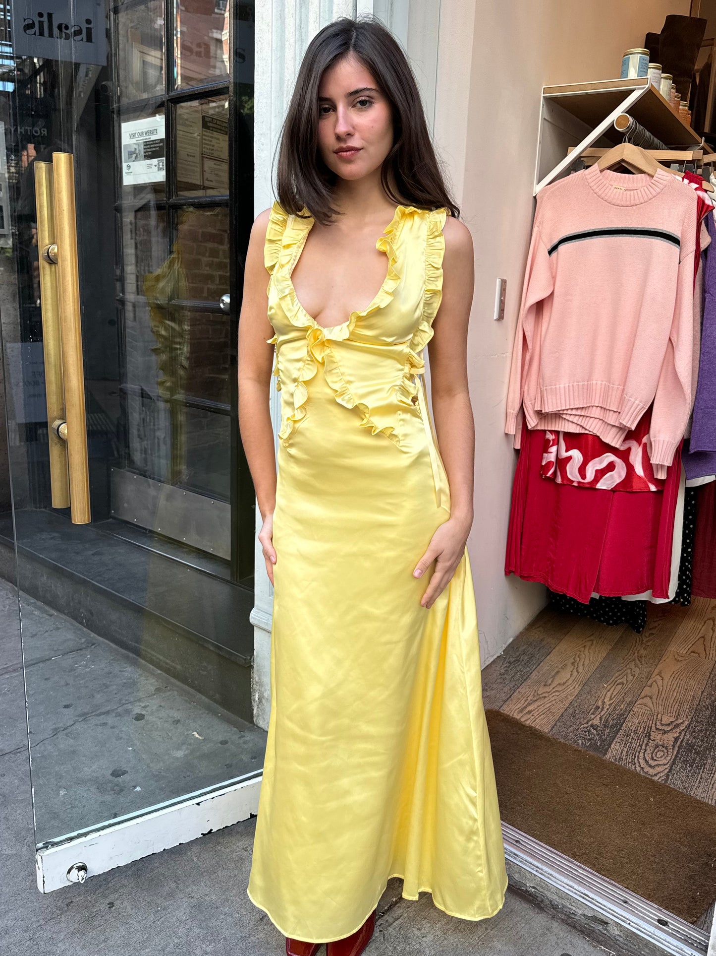 Gossamer Dress in Banana Milk