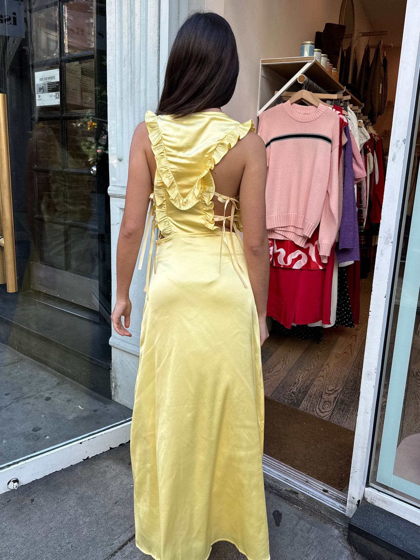 Gossamer Dress in Banana Milk