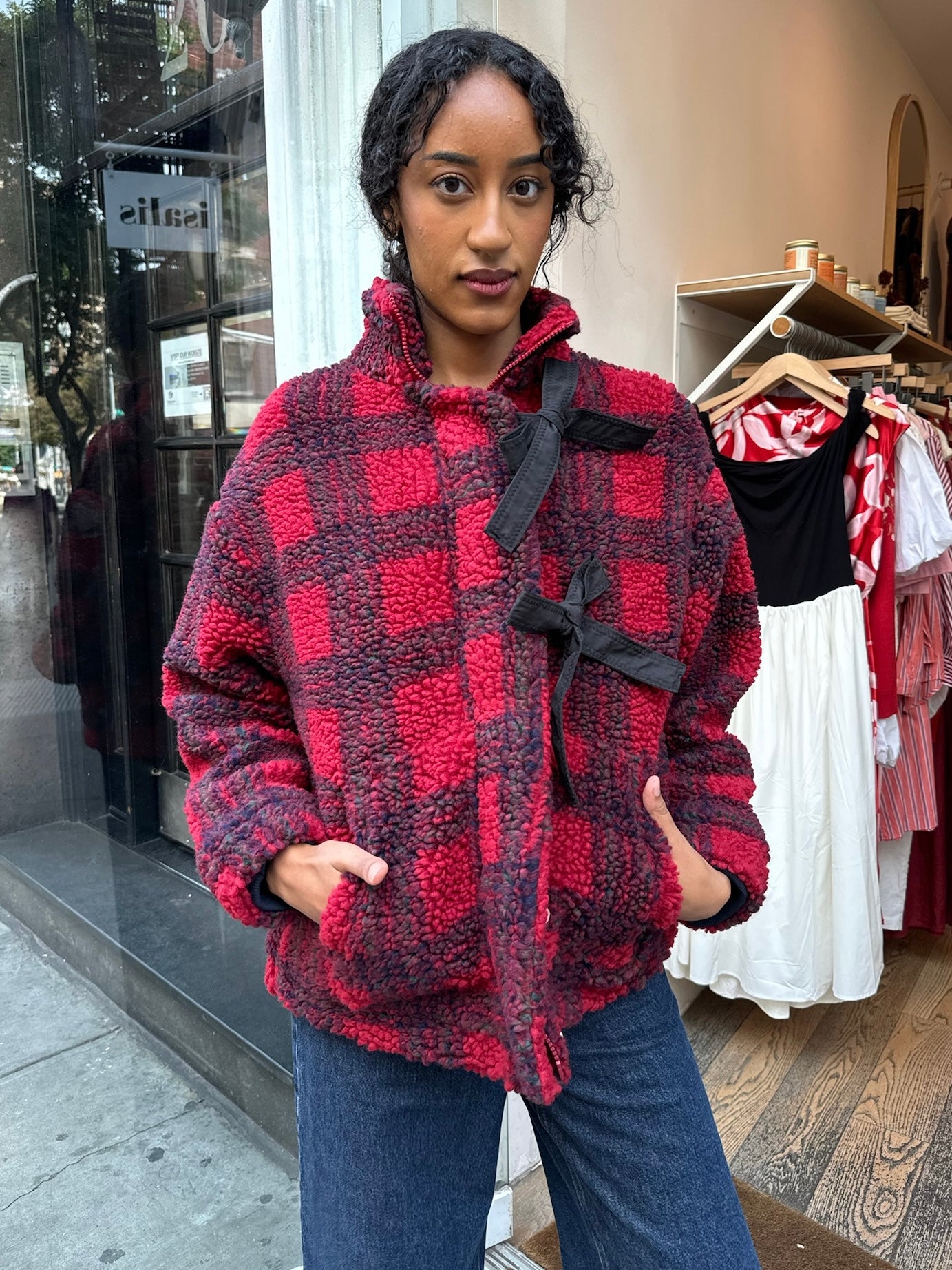 Ingrid Borg Jacket in Red Check