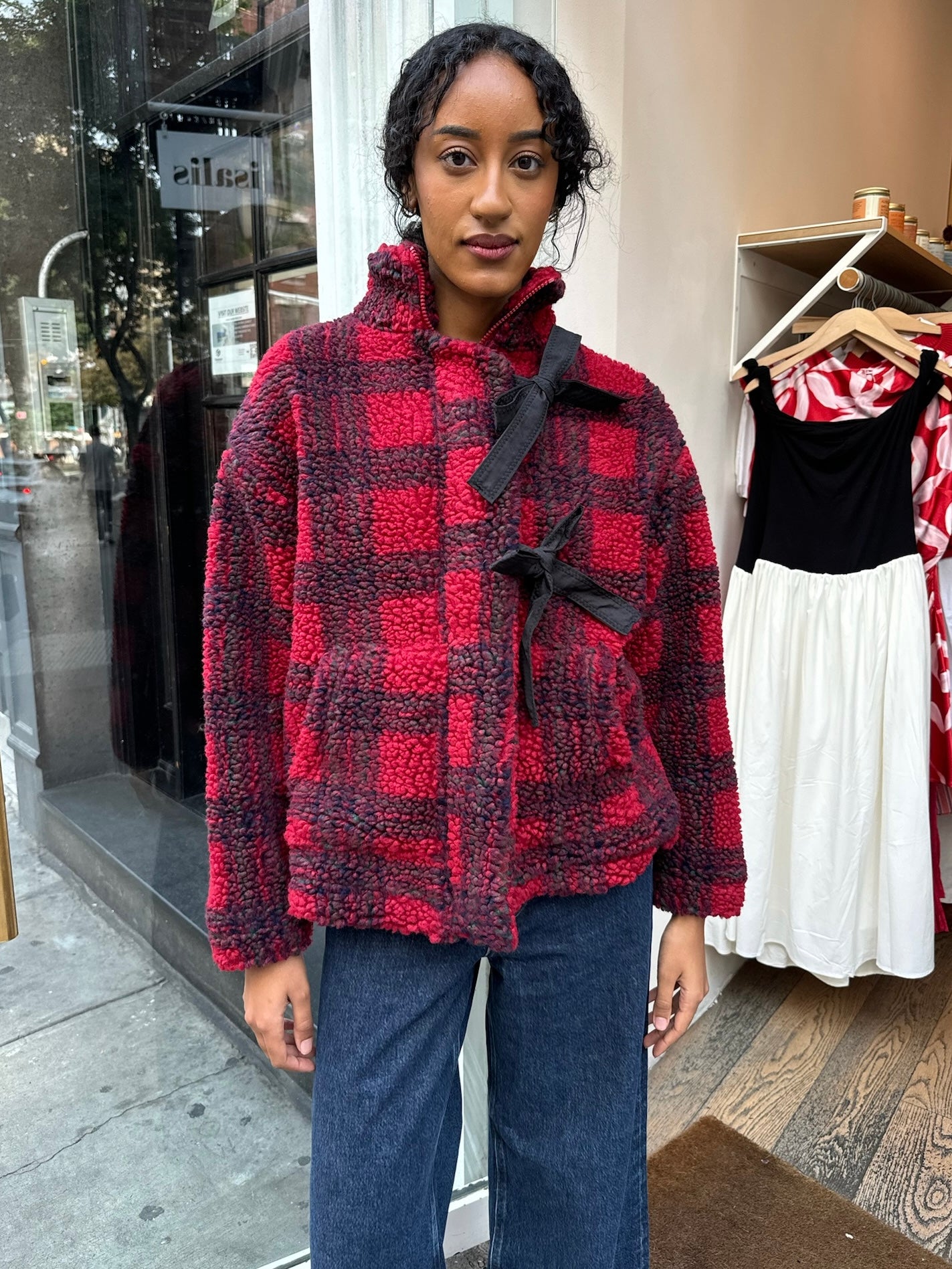 Ingrid Borg Jacket in Red Check