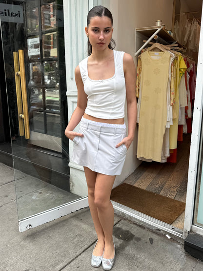 Carlota Mini Skirt in Dove