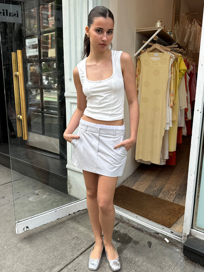 Carlota Mini Skirt in Dove