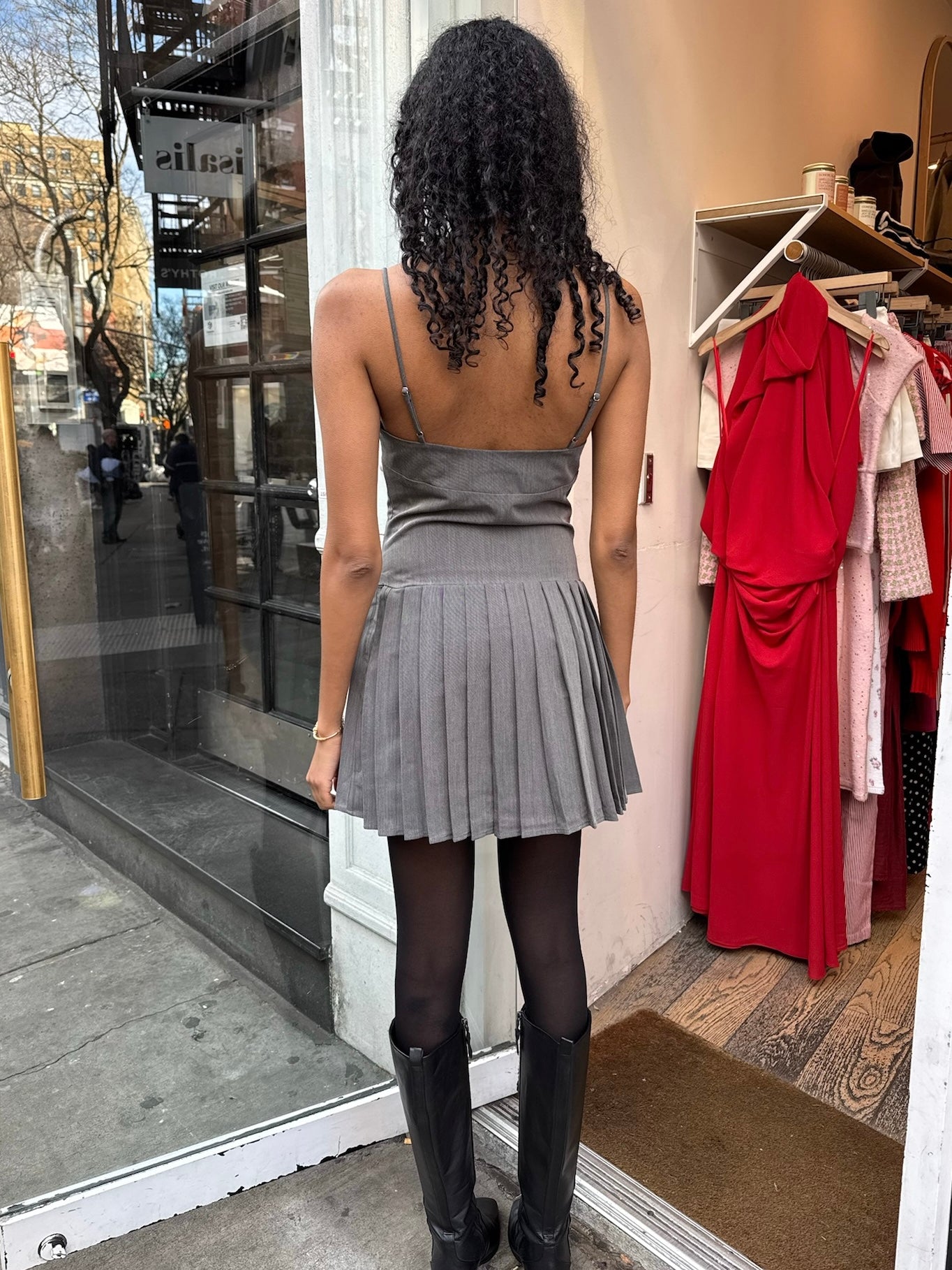 Kyle Dress in Charcoal