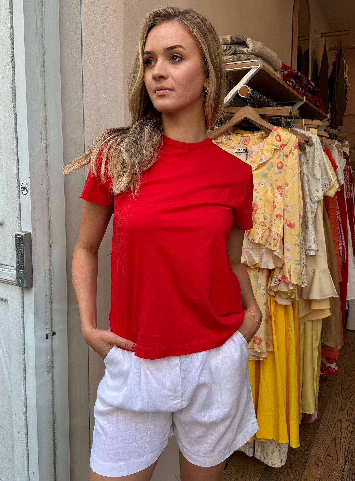 The Jersey Relaxed Tee in Tomato