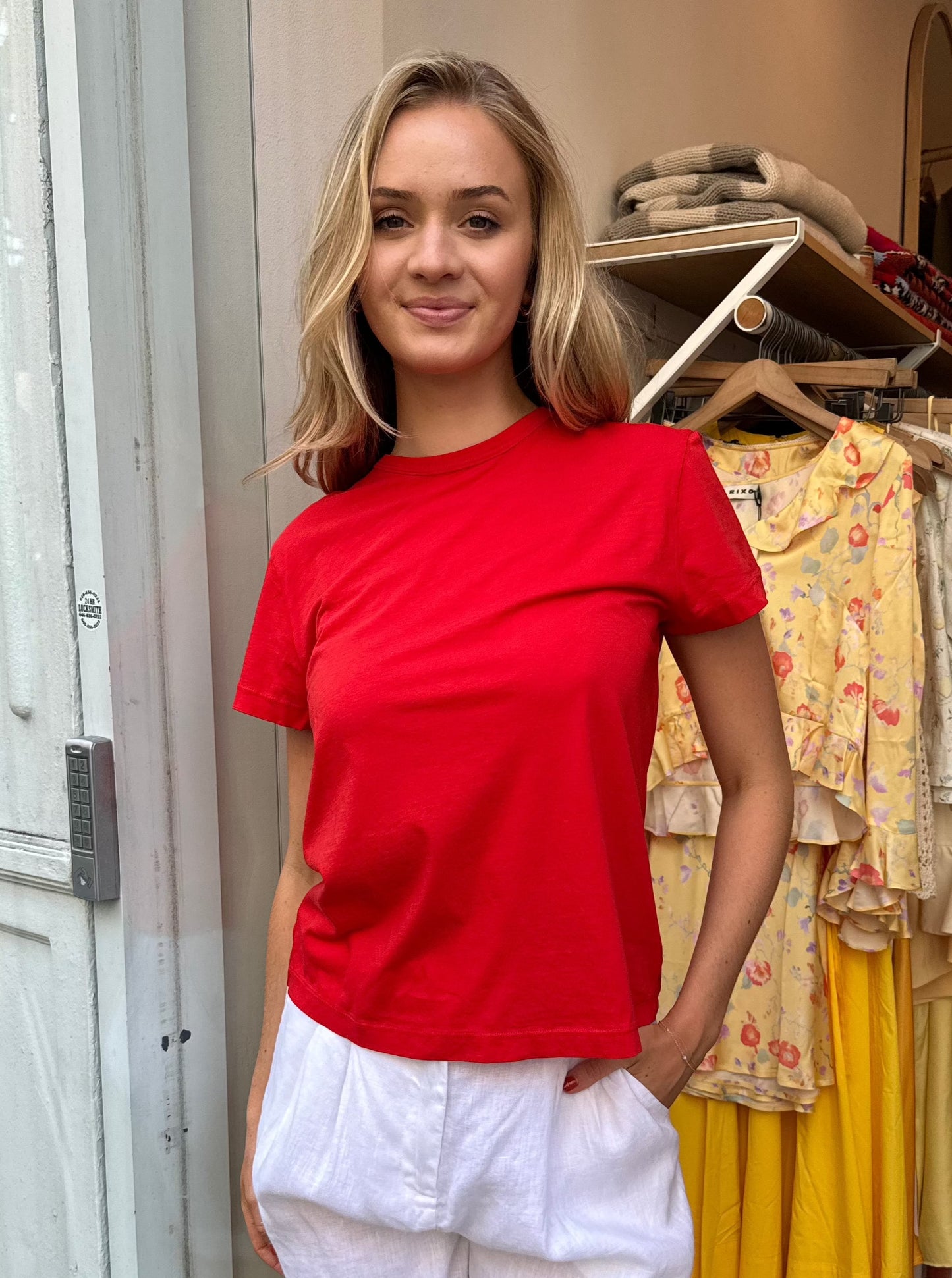 The Jersey Relaxed Tee in Tomato