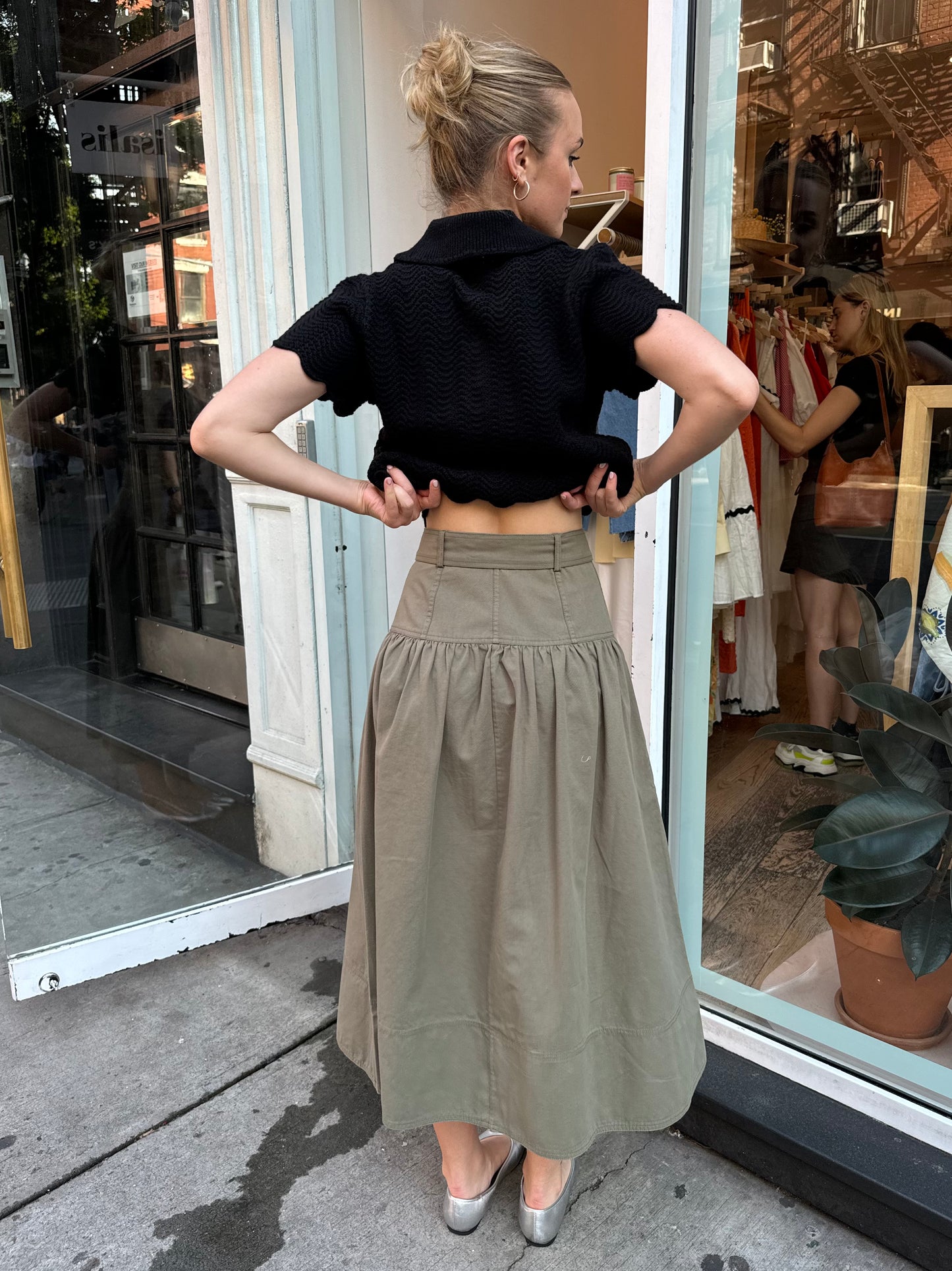 Delaney Skirt in Army Green