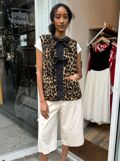 Marta Borg Gilet Top in Leopard