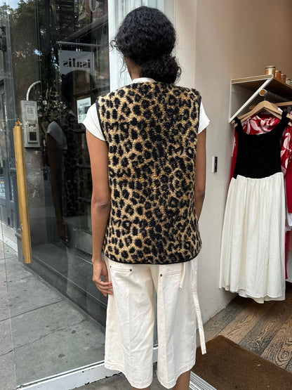 Marta Borg Gilet Top in Leopard