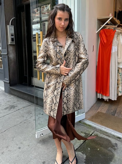 On the Move Coat in Stone Snake