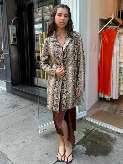 On the Move Coat in Stone Snake