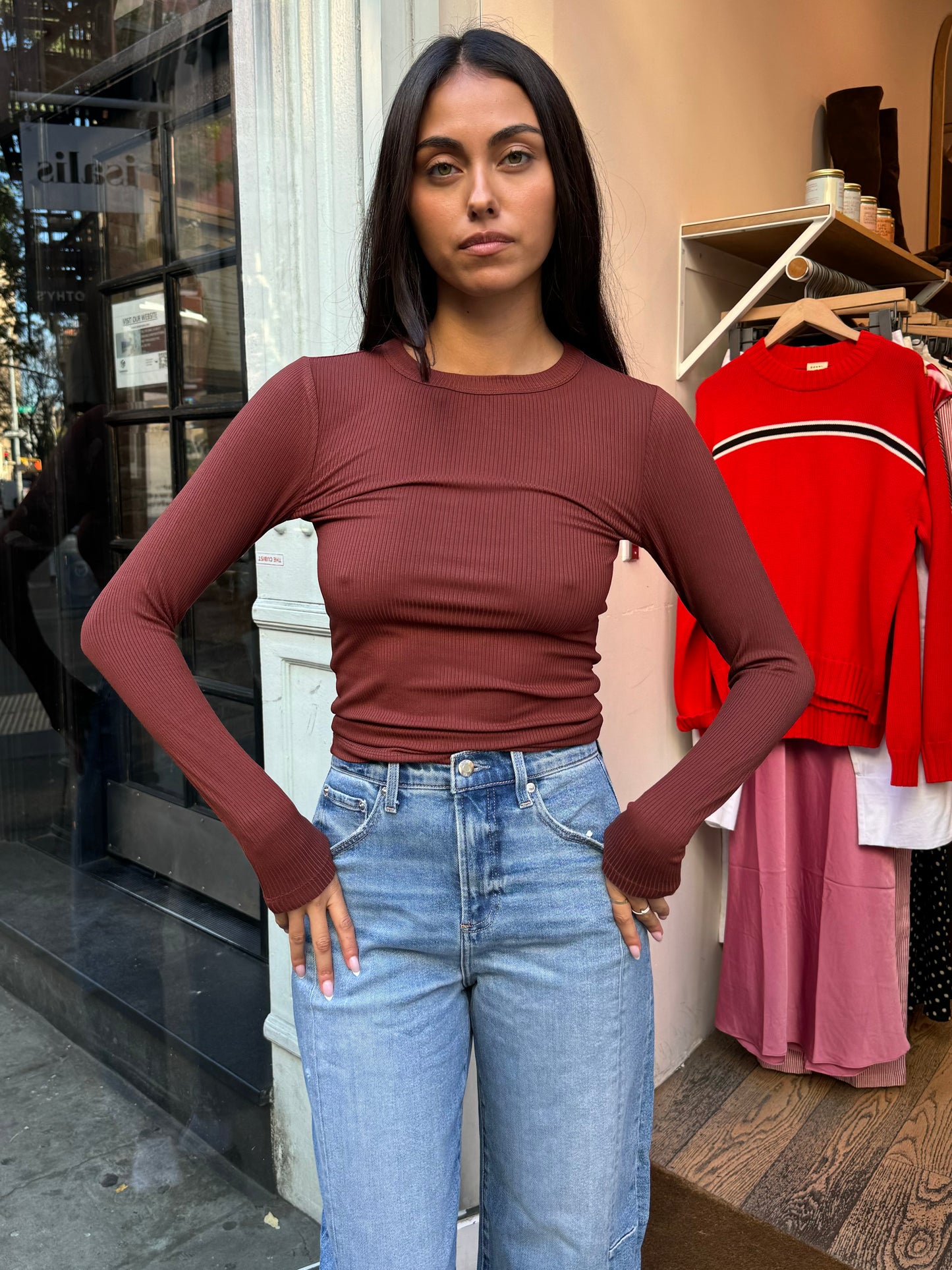 Bailey Long Sleeve Top in Terra