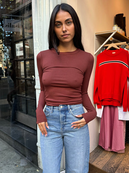 Bailey Long Sleeve Top in Terra