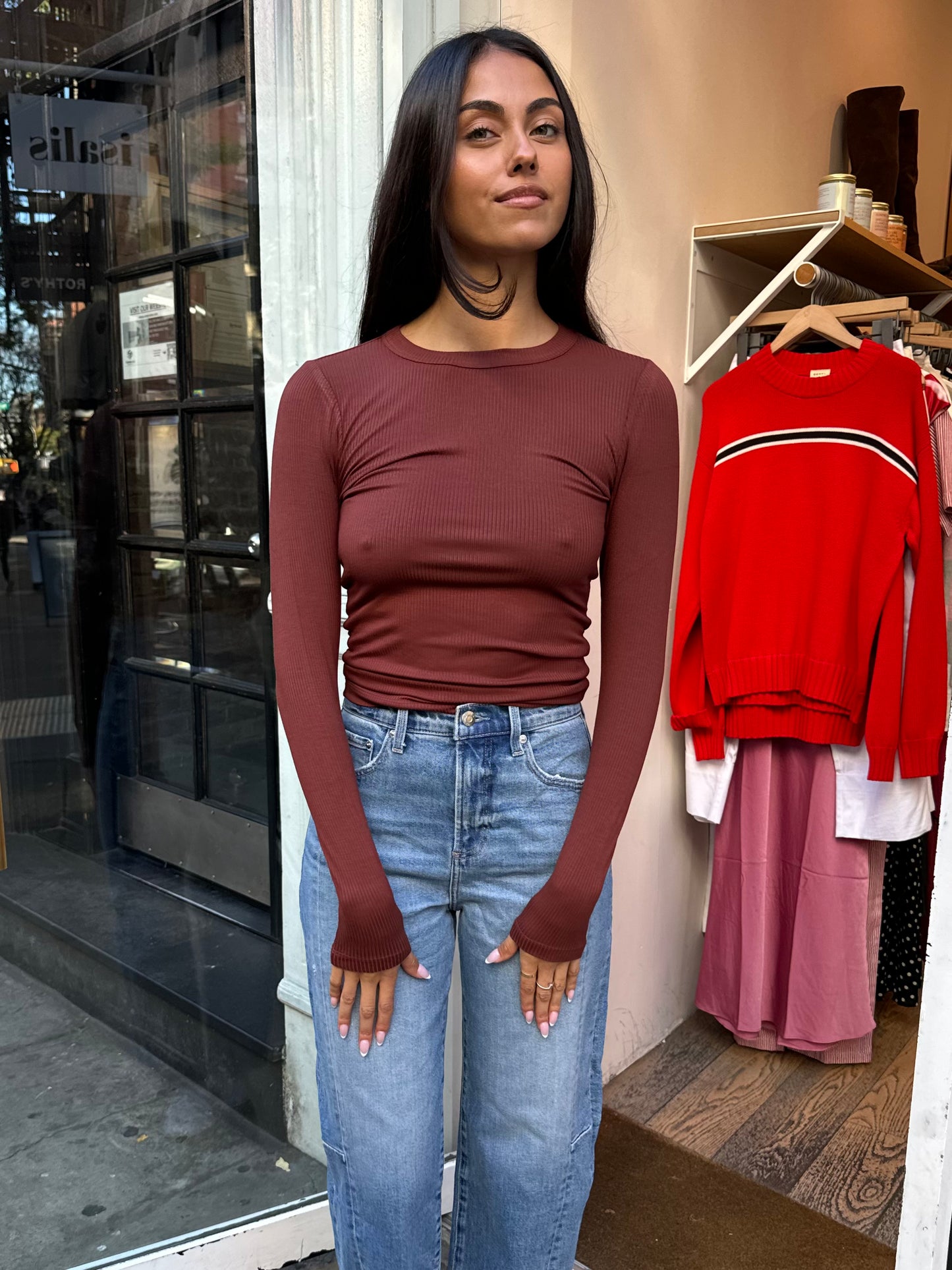 Bailey Long Sleeve Top in Terra